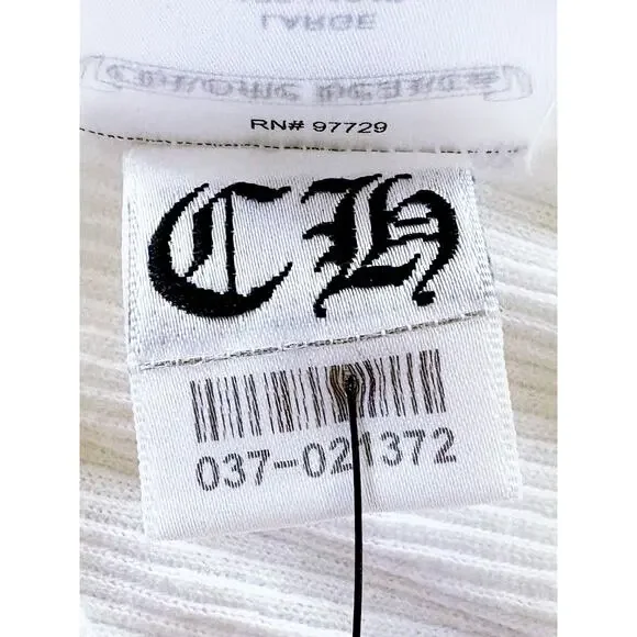 Chrome Hearts New Love You White Ribbed Tank Under Shirt Large - Picture 4 of 4